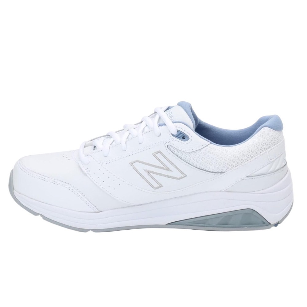 New Balance 928v2 White Blue Leather Walking Shoes‎ WW928WB2 Womens 10 2A Narrow